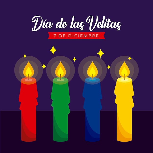 Vector del día de la luz de las velas