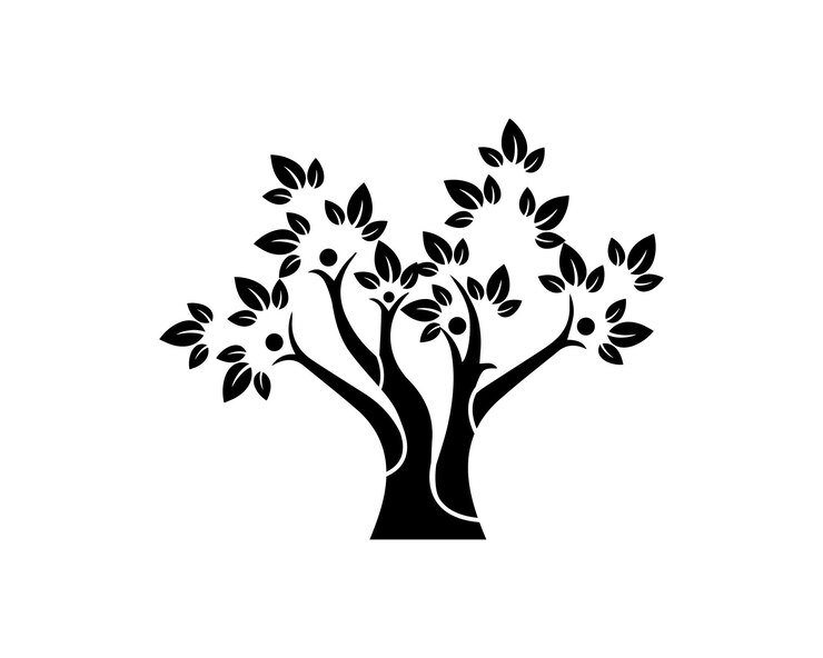 vector dibujado a mano árbol vida concepto ilustración