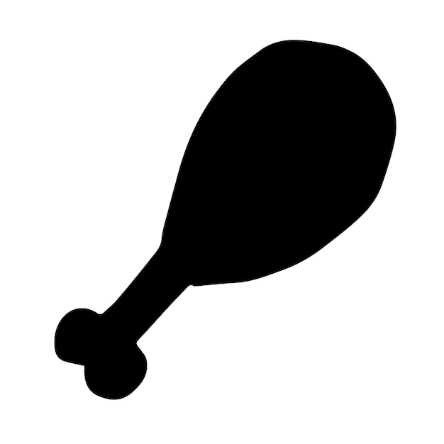 Vector dibujado a mano boceto de pierna de pollo