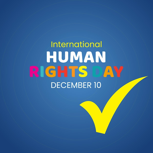 Vector vector dibujado a mano contexto del día internacional de los derechos humanos