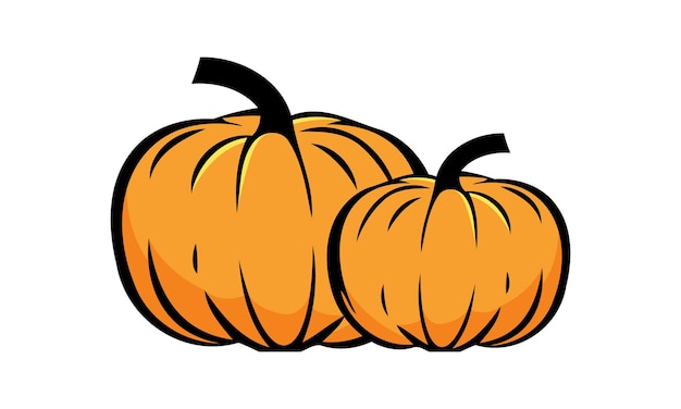Vector dibujado a mano doodle boceto color calabaza