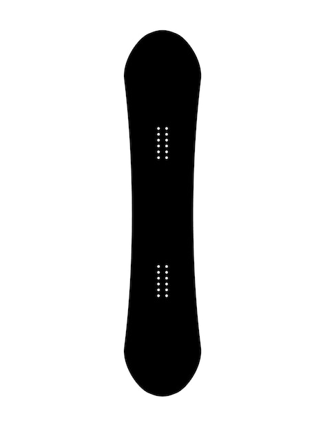 Vector dibujado a mano doodle sketch snowboard negro