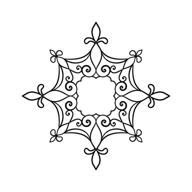 Vector dibujado a mano Florece Soportes Marcos Elementos de diseño mandalas ornamento boda