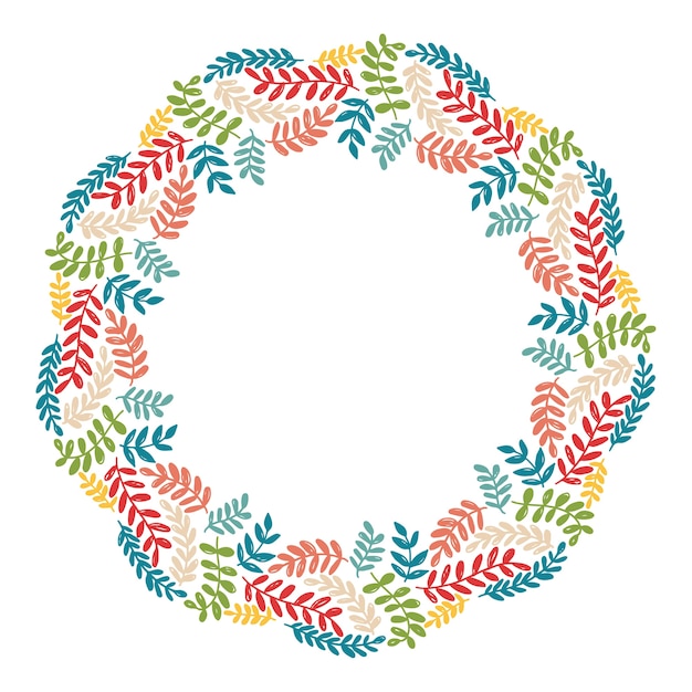 Vector dibujado mano de la guirnalda de Navidad