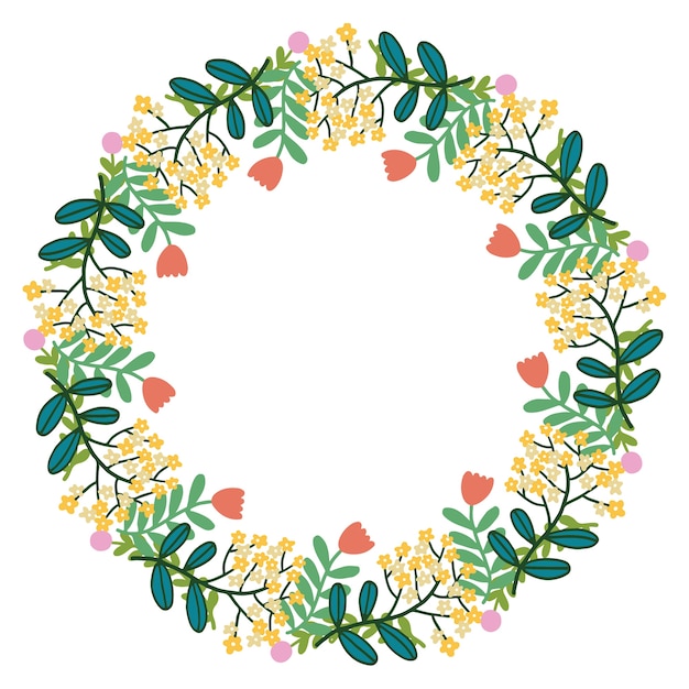 Vector dibujado mano de la guirnalda de Navidad