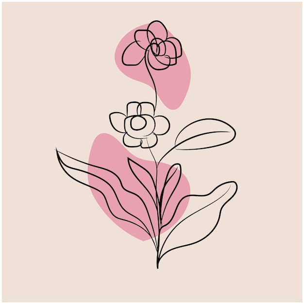 vector dibujado a mano ilustración de arte de una línea