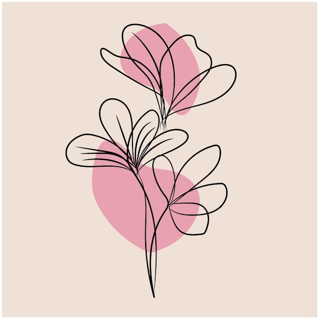 vector dibujado a mano ilustración de arte de una línea