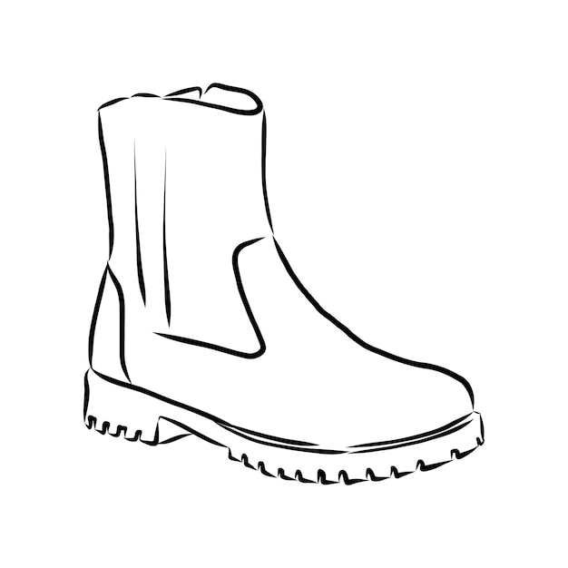 Vector dibujado a mano ilustración zapato dibujo icono aislado sobre fondo