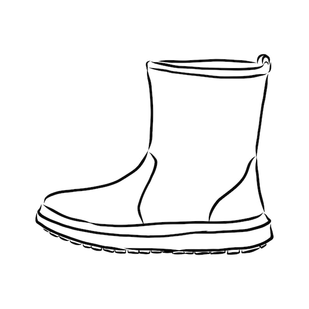 VECTOR Dibujado a mano ilustración zapato dibujo icono aislado sobre fondo