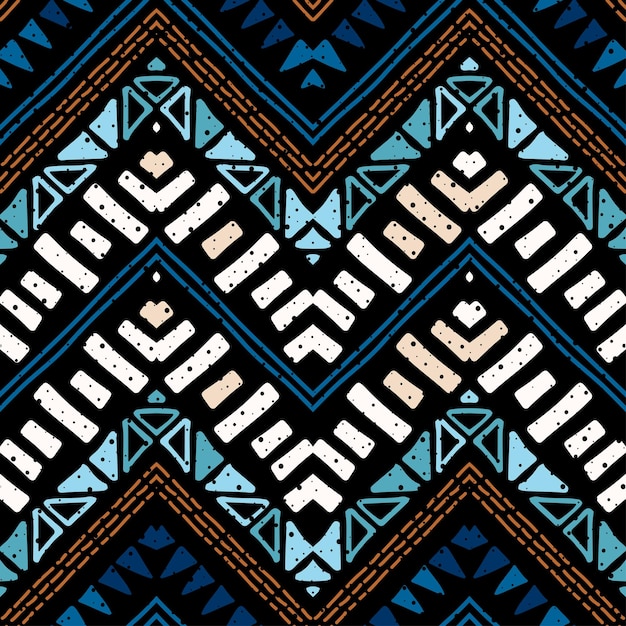 Vector dibujado a mano de patrones sin fisuras folk Diseño tribal Origen étnico