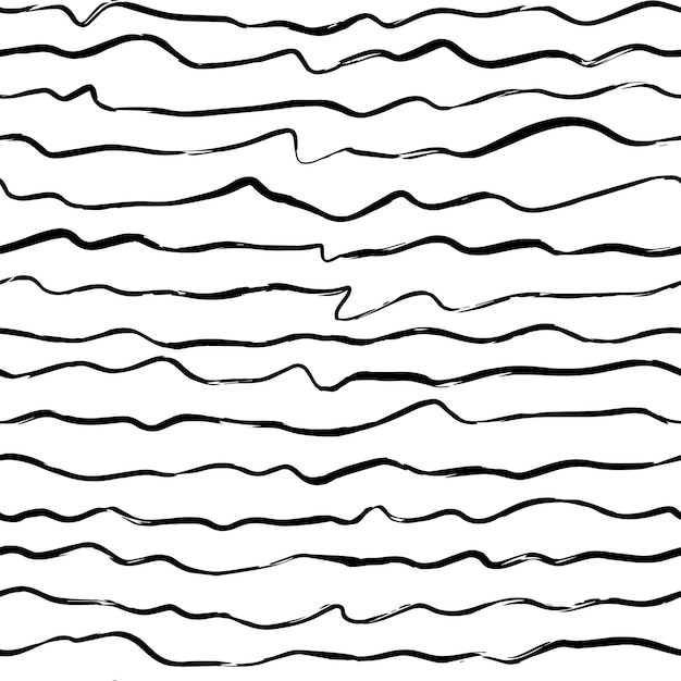 Vector dibujado a mano a rayas de patrones sin fisuras