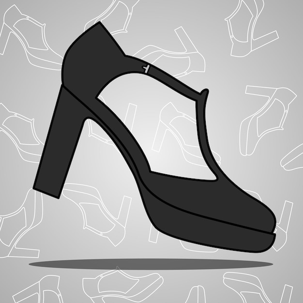 vector dibujado a mano zapatos ilustración de dibujos animados