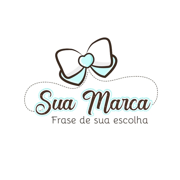 Vector de dibujo de cinta de diseño de logotipo lindo