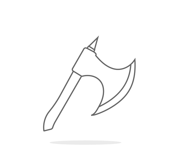 vector de dibujo del hacha delineado
