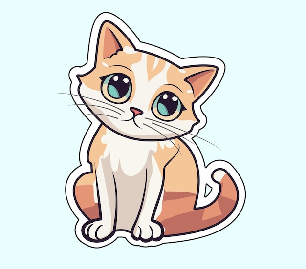 Vector de dibujo de un lindo gatito