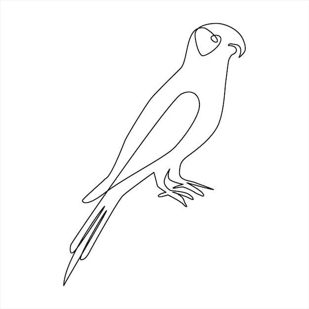 Vector en un dibujo de línea continua del mejor uso de aves para pancarta y fondo del cartel del logotipo