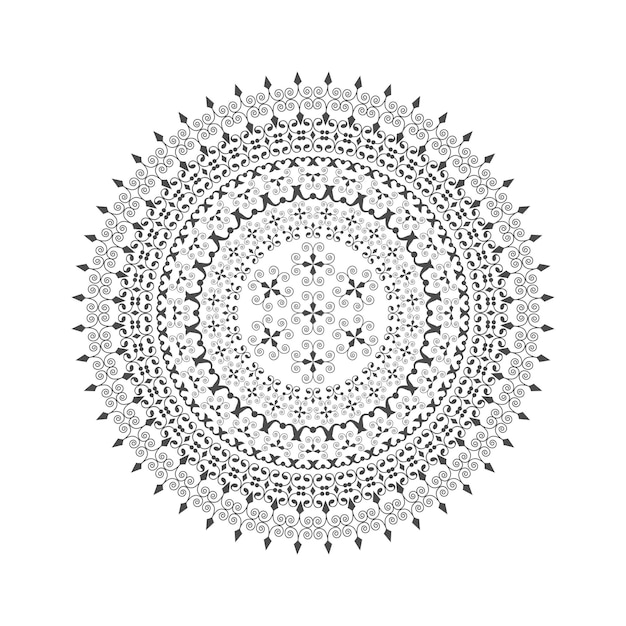 Vector de dibujo de mandala étnico artístico