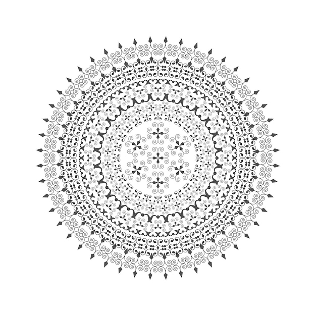 Vector de dibujo de mandala étnico artístico