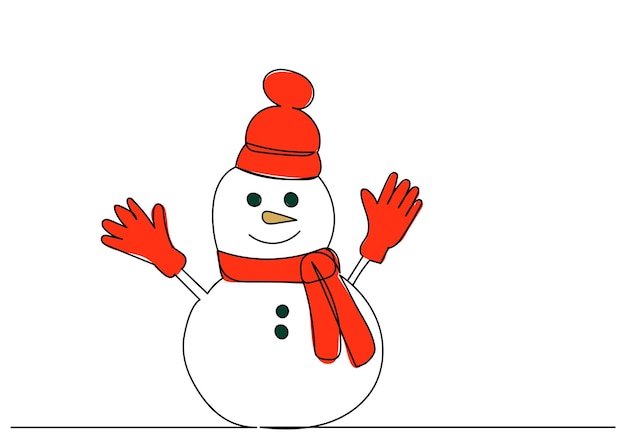 Vector de dibujo de muñeco de nieve y garabato de árbol aislado