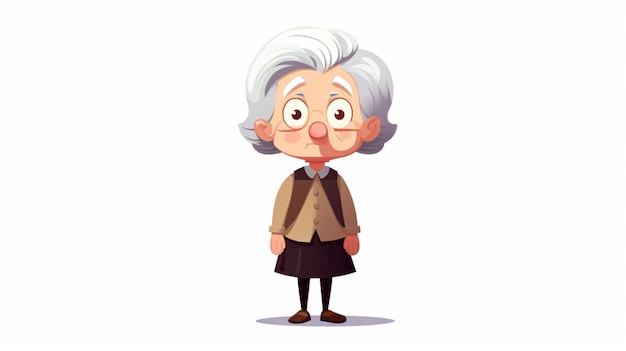 El vector de dibujos animados de la abuela