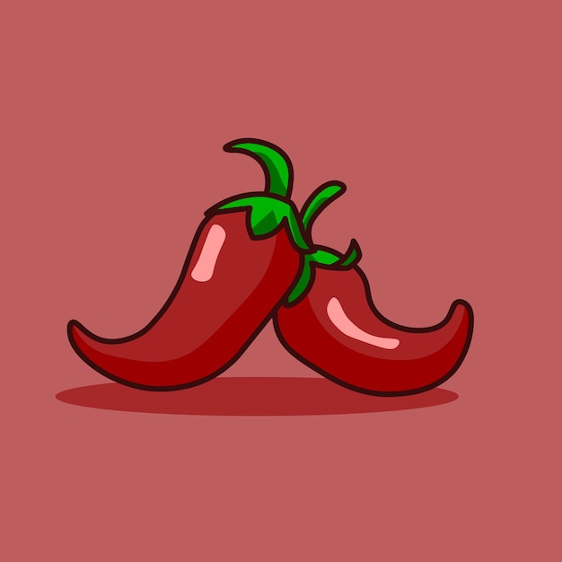 Un vector de dibujos animados de ají picante