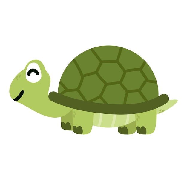 Vector de dibujos animados de animales salvajes de tortuga