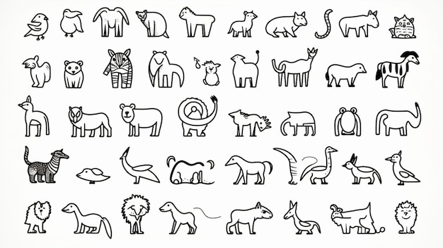 Vector de dibujos animados de animales