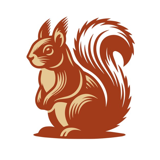 El vector de dibujos animados de ardilla lindo Vintage t sahirt Diseño