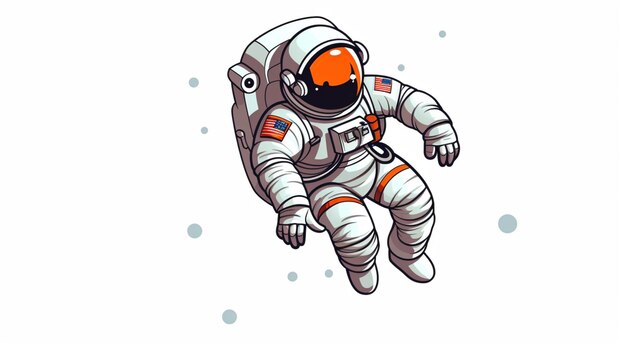 Vector de dibujos animados de astronautas