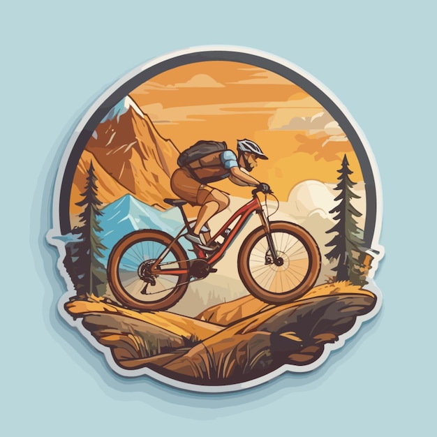 Vector de dibujos animados de bicicletas de montaña