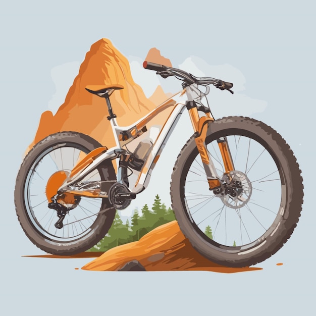 Vector de dibujos animados de bicicletas de montaña