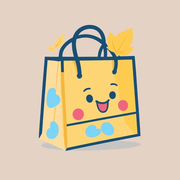 Vector de dibujos animados de bolsas de compras