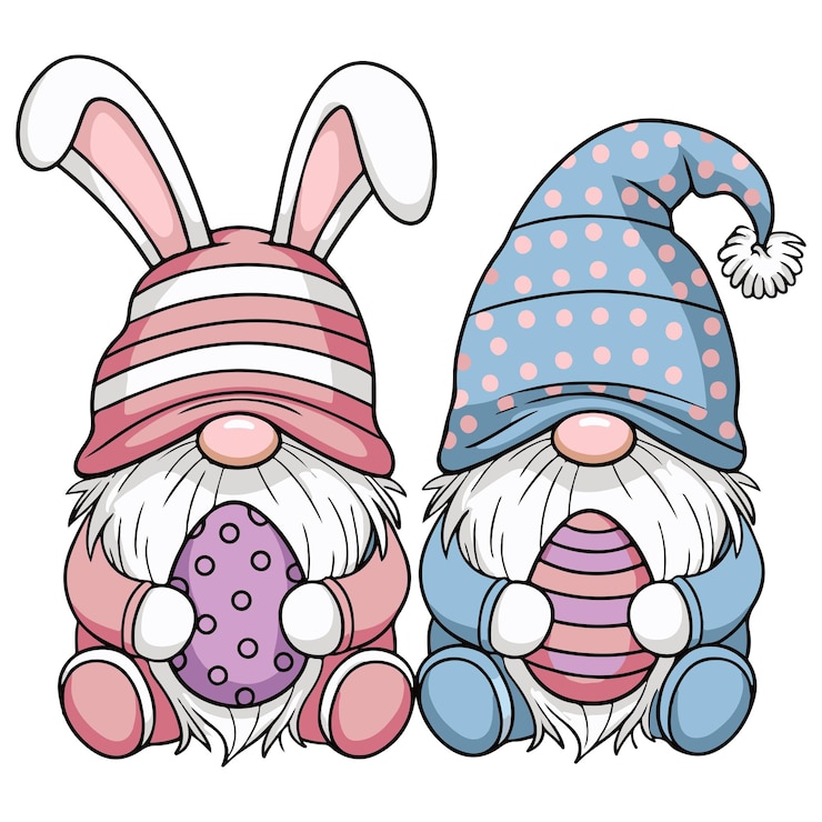 Vector el vector de dibujos animados de bunny gnomes
