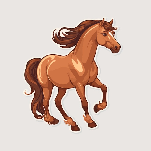 Vector de dibujos animados de caballos