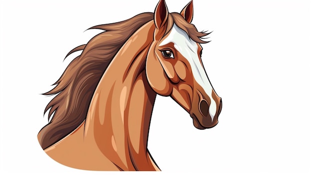 Vector de dibujos animados de caballos