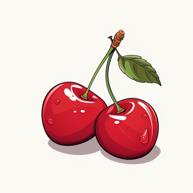 Vector de dibujos animados de cereza