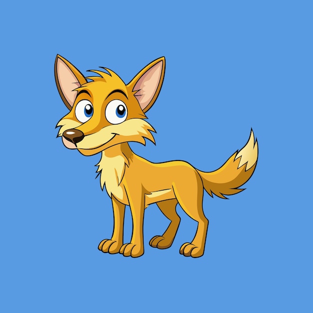 Vector de dibujos animados de chacal gracioso