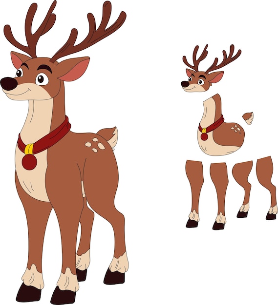 vector de dibujos animados de un ciervo