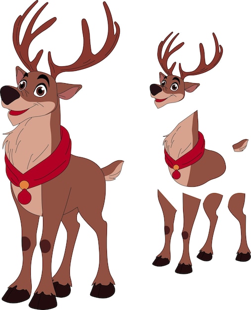 vector de dibujos animados de un ciervo