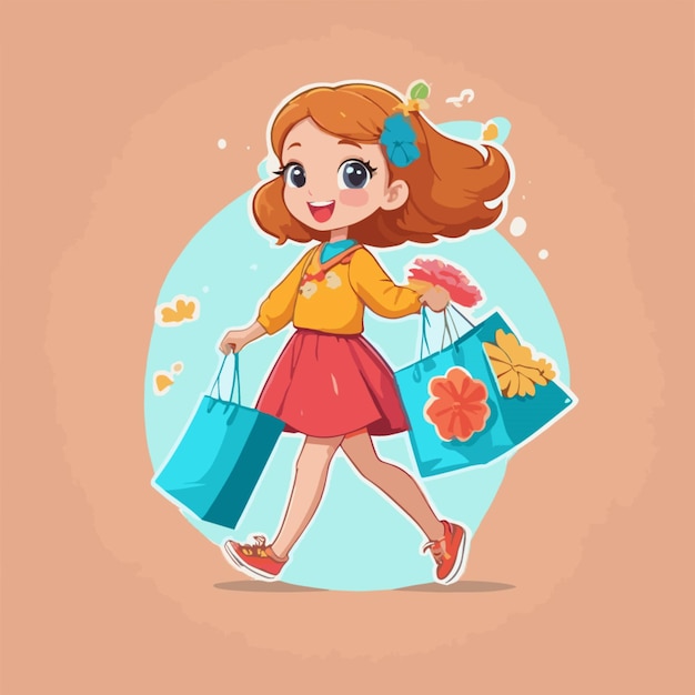 Vector de dibujos animados de compras