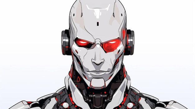 Vector de dibujos animados de cyborg