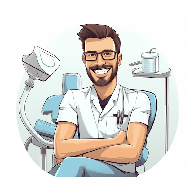 Vector de dibujos animados de dentistas