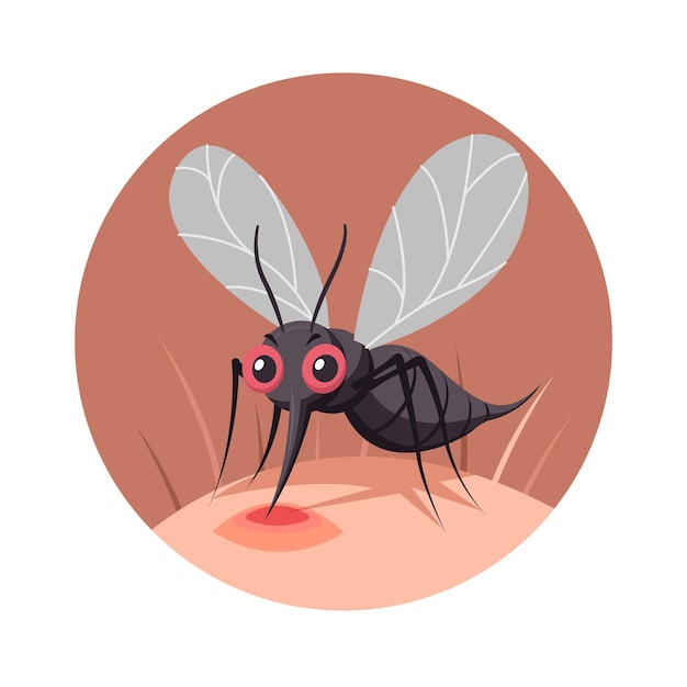 Vector de dibujos animados divertido escarabajo cucaracha mosquitos insectos de colección