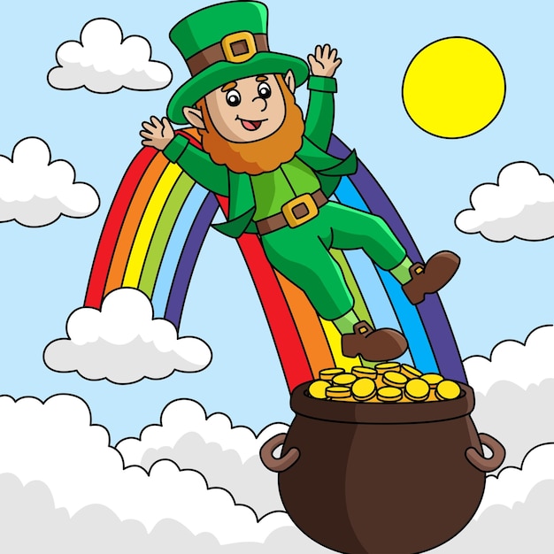 Vector de dibujos animados de duende del día de San Patricio