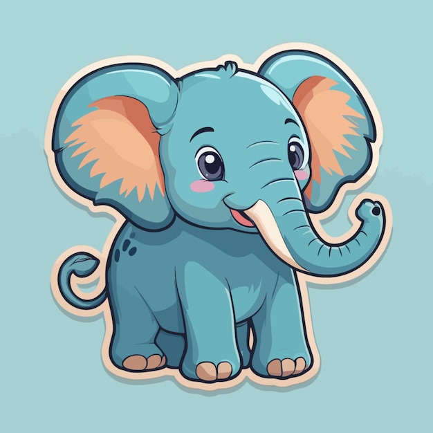 Vector de dibujos animados de elefantes