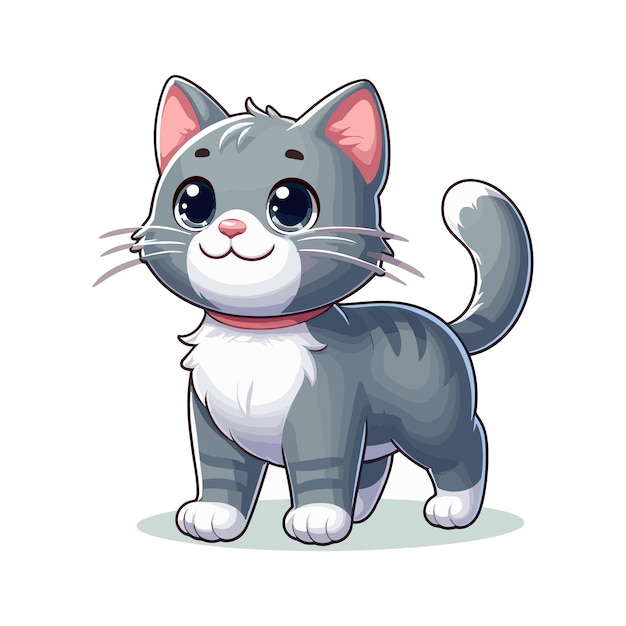 vector de dibujos animados de gatos con fondo blanco