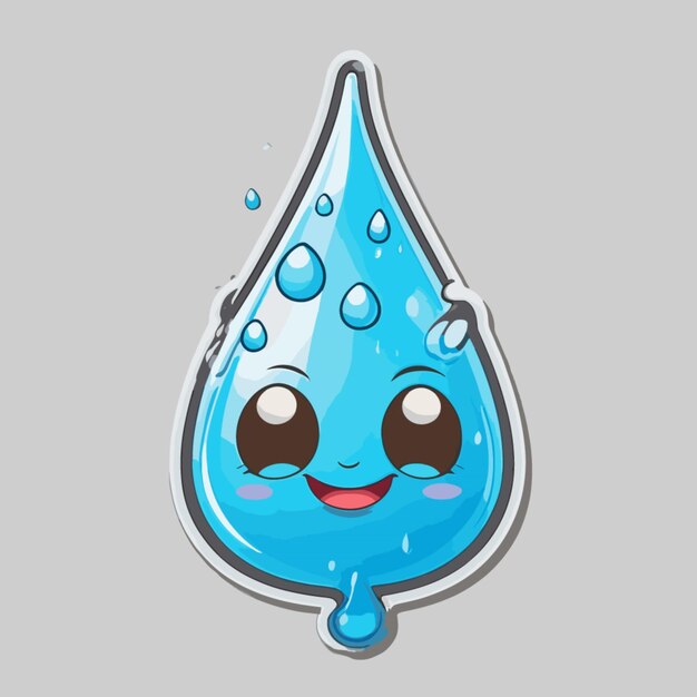 Vector de dibujos animados de gota de agua