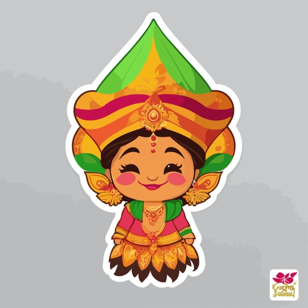 Vector vector de dibujos animados de gudi padwa