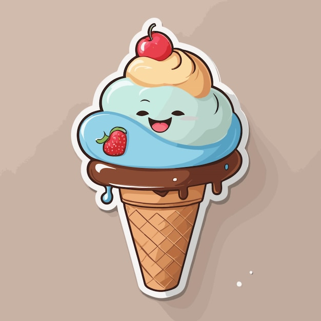 Vector de dibujos animados de helado