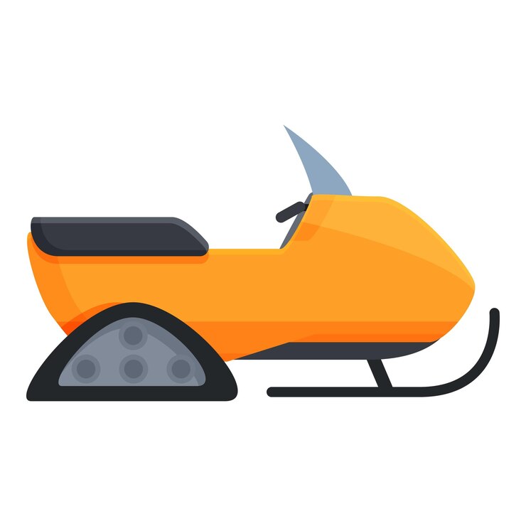Vector de dibujos animados de icona de bicicleta de nieve Exploración del Ártico
